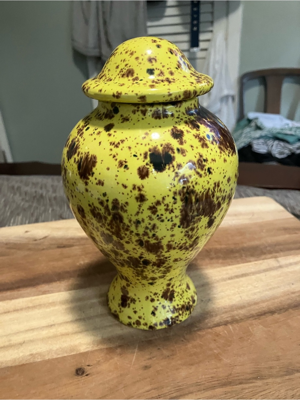 Decorative Ceramic Lidded Ginger Jar